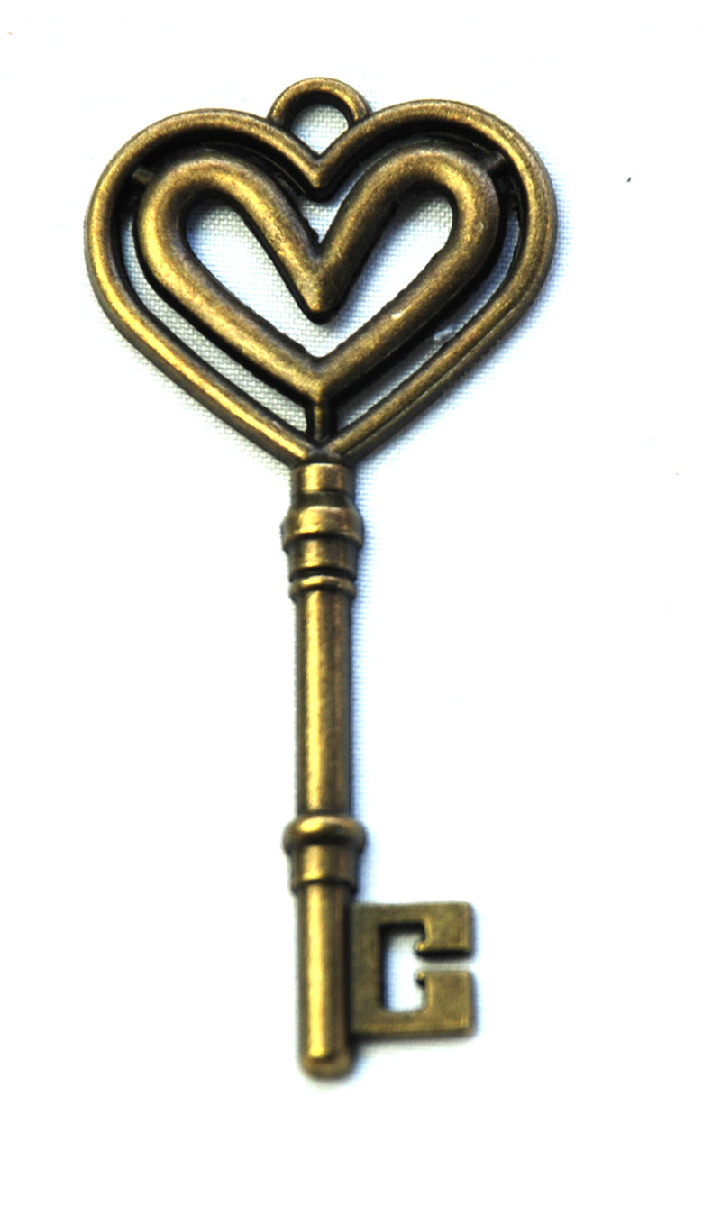 Pendant - Key - 1 piece - Antique Bronze