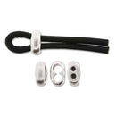 Half Bar Bracelet Slider - 4mm (ID) - 1 piece - Antique Silver