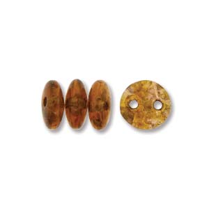 Czech - Lentil - Two Holed - 6mm - 1 Strand (50 beads)