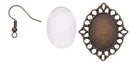 Bezel Earrings Kit - Oval - 1 pair