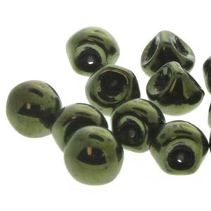 Czech - Mushroom - 6mm x 5mm - 1 strand (50 beads)