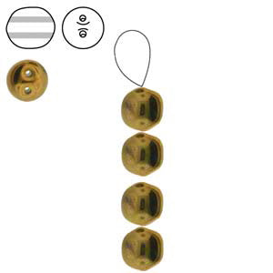Czech - Dobble - Two Hole - 8mm - 20 Beads