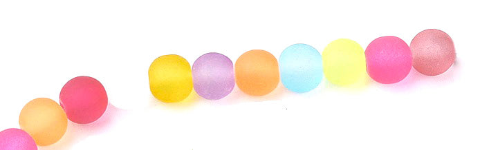 Acrylic - Round - Light Mix (Frosted) - 8mm - 40 pieces