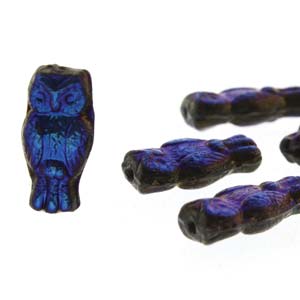 Czech - Owls - 15mm x 7mm - 10 Beads