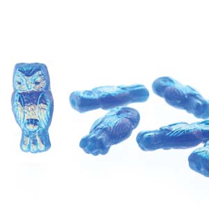 Czech - Owls - 15mm x 7mm - 10 Beads