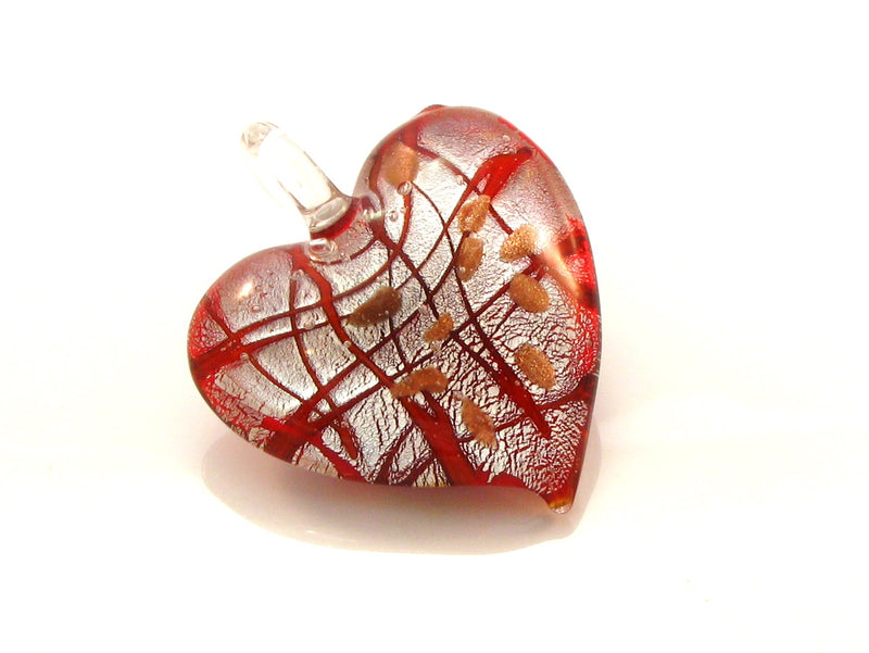 Pendant - Murano Glass - Heart - 1 piece