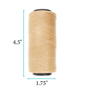 BeadSmith - Knot It - Waxed Brailian Cord - Natural