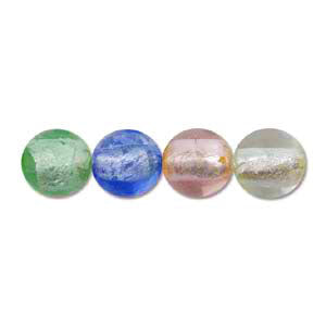 Lampwork - Silver-Foil - 12mm - Mix