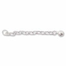 Necklace Extender - Sterling Silver with Charm - 1 piece