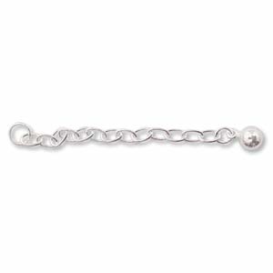 Necklace Extender - Sterling Silver with Charm - 1 piece