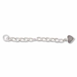 Necklace Extender - Sterling Silver with Charm - 1 piece