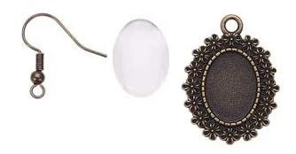 Bezel Earrings Kit - Oval - 1 pair