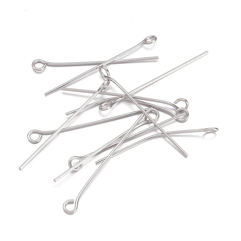 Eyepins - Stainless Steel - 30mm - 100 pieces
