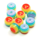 Acrylic - Round - Striped - 6mm - 50 pieces