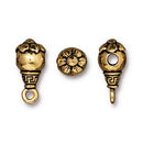 Metal - Guru Bead - 16.25 x 7.5mm - 1 set