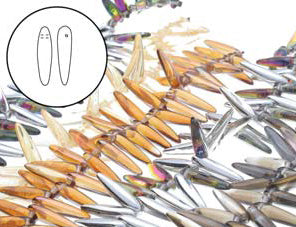 Czech - Thorn - 5mm x 16mm - 1 strand (48 beads)