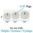 WigJig - Large Round Super Pegs - 3 pieces