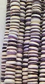 Wampum Shell Beads - Disc - 10mm - 10 pieces