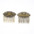 Hair Comb - Antique Bronze - 1 piece