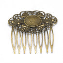 Hair Comb - Antique Bronze - 1 piece