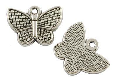 Charms - Butterfly - 17mm x 13mm - 10 pieces