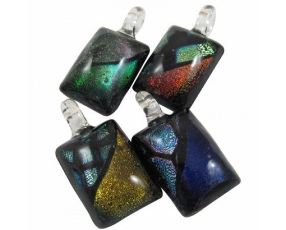 Dichroic Glass - Rectangle - 47mm x 24mm - 1 piece