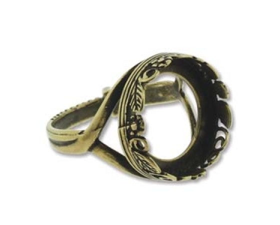 Bezel Cup Ring - Adjustable - 1 piece