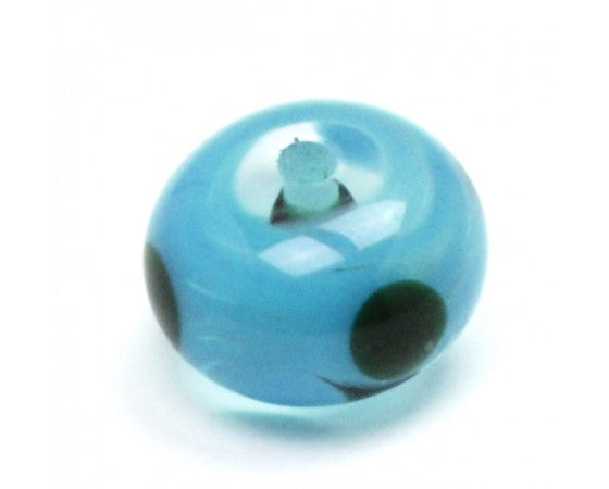 Lampwork - Abacus (Dots) 14mm x 9mm - 10 pieces