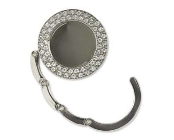 Bling-It - Bezel Purse Hanger - Round with Crystals - 1 piece
