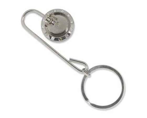 Bling-It - Bezel Key Chain - Round - 20mm - 1 piece - Silver