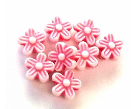 Acrylic - Disc (Flat) - Flower - 8mm - 40 pieces