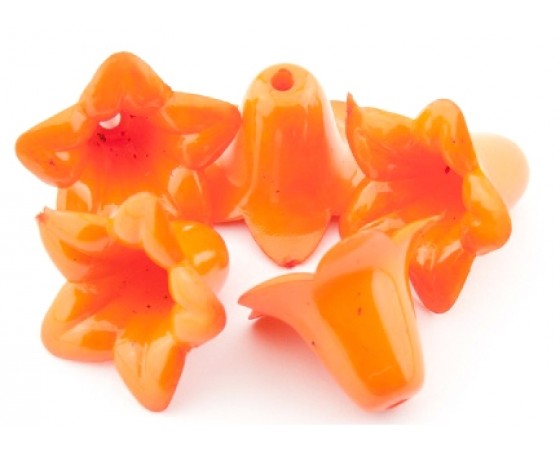 Acrylic - Flowers - 18mm x 18mm x 12mm - 20 pieces
