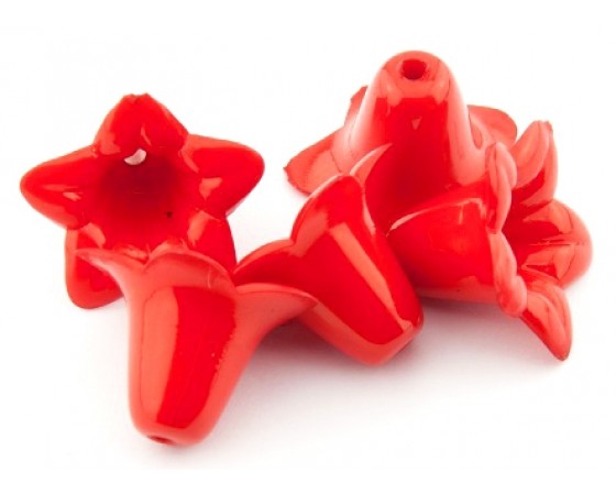 Acrylic - Flowers - 18mm x 18mm x 12mm - 20 pieces