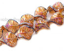 Lampwork - Leaf - 25mm x 30mm - 8 pieces