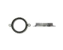 Bezel Connector - Round - 18mm - Silver