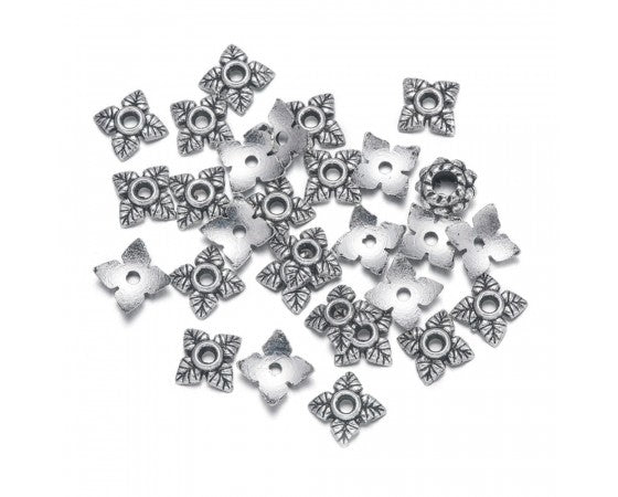 Bead Caps - Flower - 6mm - 50 pieces