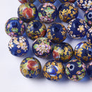 Resin - Round - 17mm - 5 pieces - Dark Blue (Frosted)