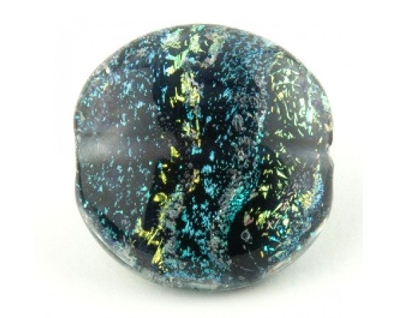 Dichroic - Large Bead - Coin - 1 piece