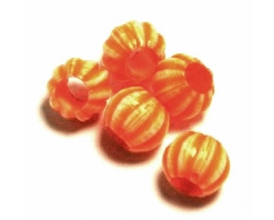 Acrylic - Round - Pumpkin - 10mm - 40 pieces