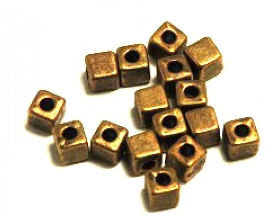 Metal - Cube - 4mm - 25 pieces