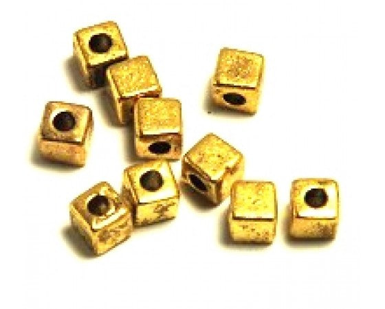 Metal - Cube - 4mm - 25 pieces