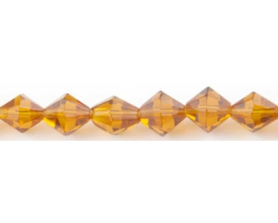 Glass - Bicone (Faceted) - 6mm - 30cm Strand