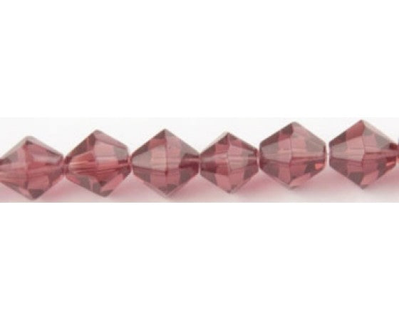 Glass - Bicone (Faceted) - 6mm - 30cm Strand