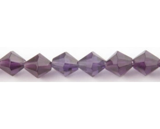 Glass - Bicone (Faceted) - 8mm - 30cm Strand