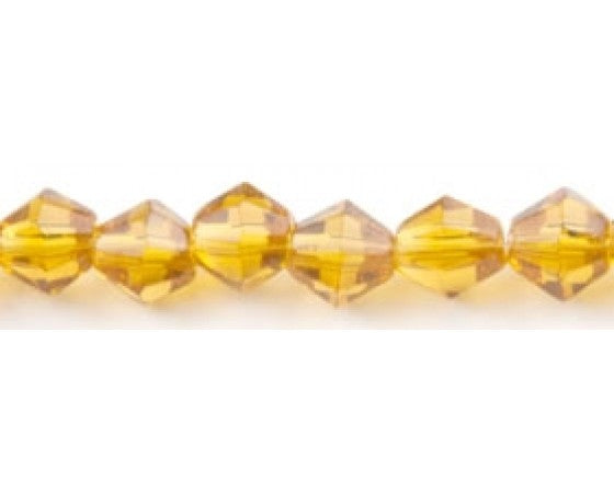 Glass - Bicone (Faceted) - 6mm - 30cm Strand