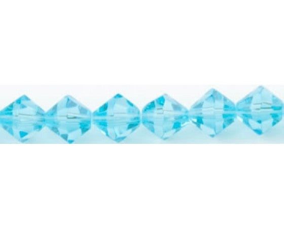 Glass - Bicone (Faceted) - 6mm - 30cm Strand