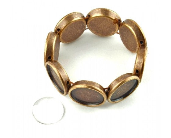 Bezel Bracelet Kit - Retro - Antique Brass