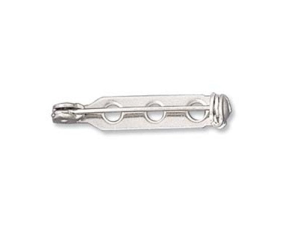 Brooch - Bar Pins (Safety) - 25mm - Silver - 10 pieces