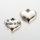 Charms - Heart - Wedding Party - 10 pieces