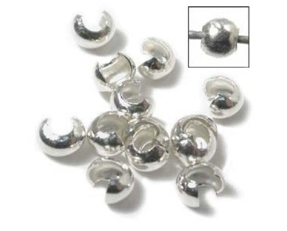 Crimp Cover - Sterling Silver - 10 pieces